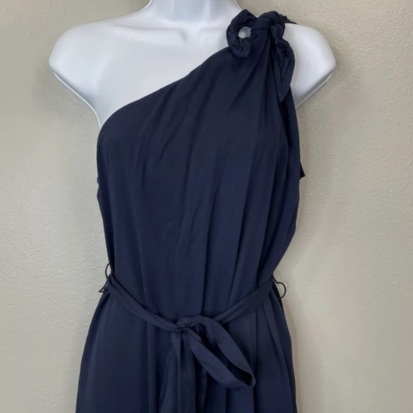 ✅New! Antonio Melani Weylyn Sleeveless Asymmetrical Neck Bow Shoulder Tie Waist - Picture 4 of 6